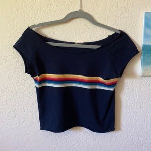 Brandy Melville off the shoulder cropped top